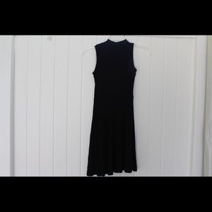 Mock neck black dress